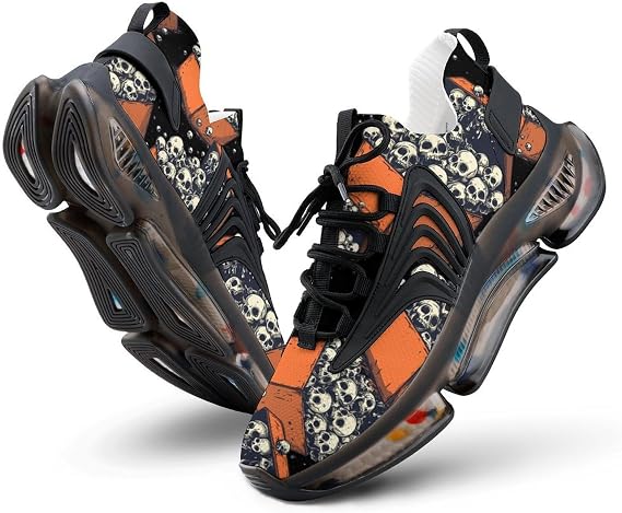 Goth Cute Skull Box Mens Running Shoes Lightweight Sneakers Casual Athletic Shoe for Sports Gym Walking - sugar skull boots