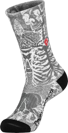 Powell Peralta SAS Skeleton Poly Blend Socks Charcoal - sugar skull costume