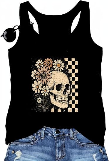 Tank Tops for Women 2026 Summer Racerback Tops Casual Graphic Tank Tops Sleeveless Tee Tops Workout Tops