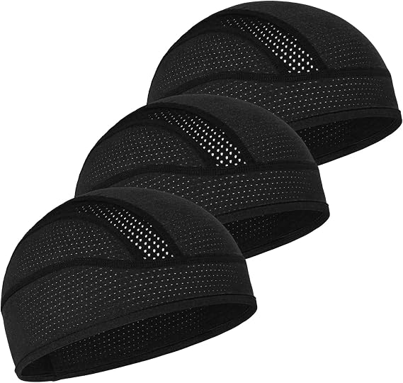 MELASA 3 Packs Skull Cap Helmet Liner Cooling Breathable - skull helmet