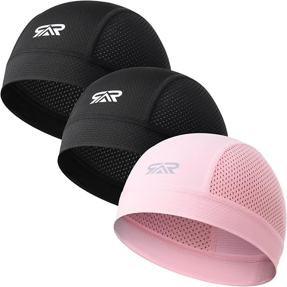 3-Pack Breathable Mesh Skull Cap Sweat Control Helmet Liner - skull swimsuit