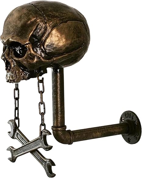 Wall Mount Helmet Rack Motorbike Holder Display Skull Shape Stand Head Display Shape Stand Wall Mounted for Coat - skull helmet