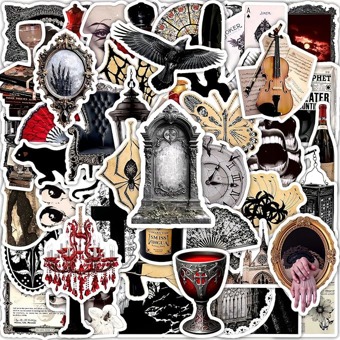 50PCS Gothic Aesthetic Stickers - skull sticker