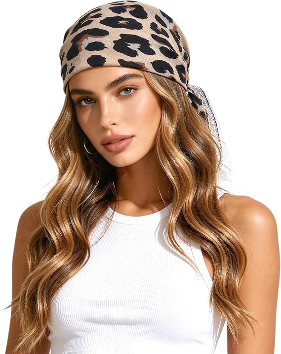 DOCILA Head Bandana Skull Cap For Women Men Print Do Rag Head Wrap Breathable Hair Wrap Durag For Fashion Sports Daily Wear - skull headband