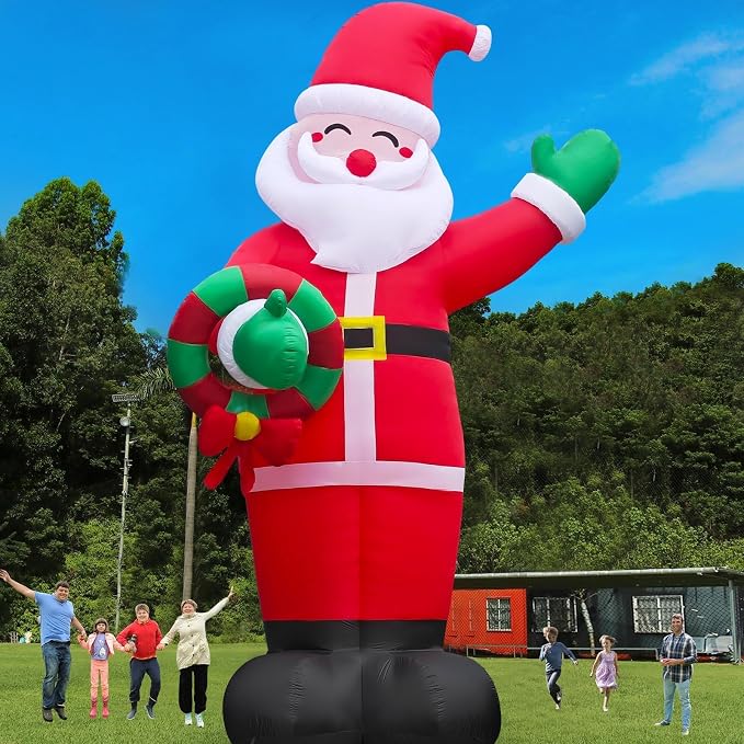 Danxilu 20 FT Giant Christmas Inflatables Santa Claus Outdoor Decorations - skull inflatable