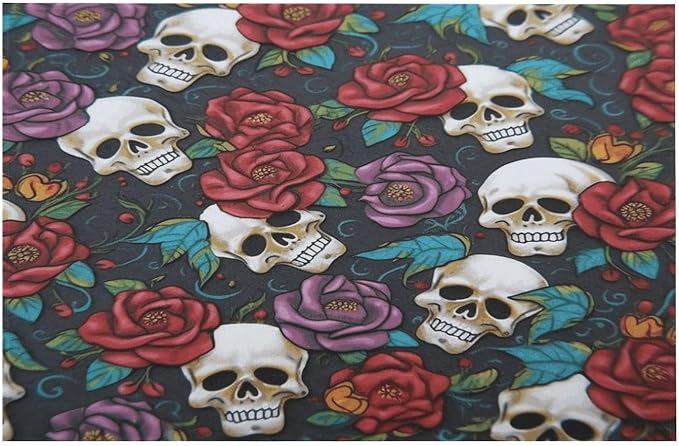 Sugar Skull Flowers Rug Washable Non-Slip，Carpet Indoor Floor Home Decor Accessories 23.6x15.7Inch，Room Carpet ，for Bedroom Dining Farmhouse Home Office. - skull carpet