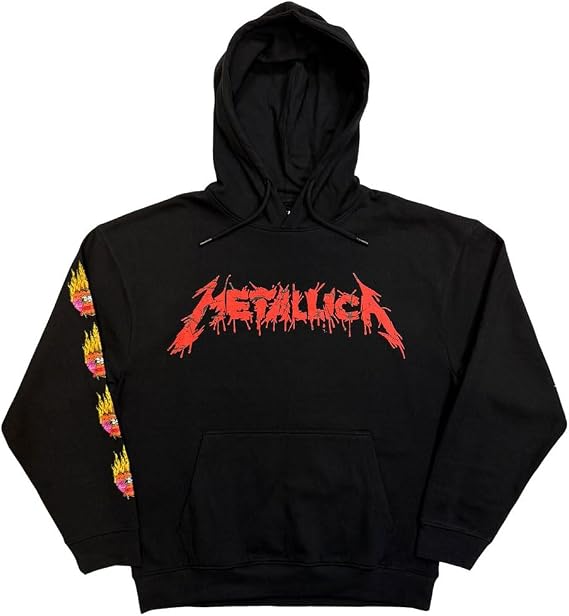 Metallica Flower Skull Pullover Hoodie - skull hoodie