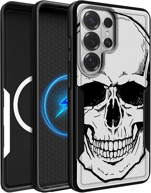 for Samsung Galaxy S26 Ultra Case Heavy Duty Protection, Skull - Skull phone case