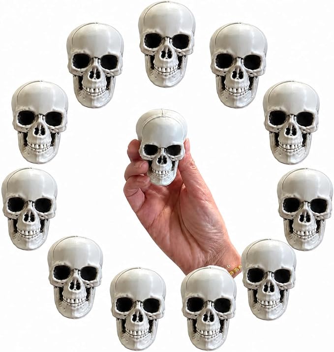 Mini Skulls Halloween Decorations for Crafts - skull wreath