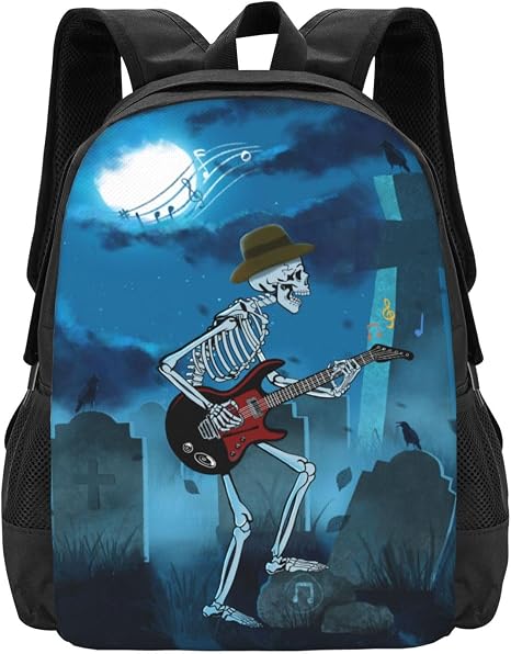 Skull Backpack,16.5 Inch small Travel Daypack Sports Bag Laptop Backpack for Men Women - skull backpack
