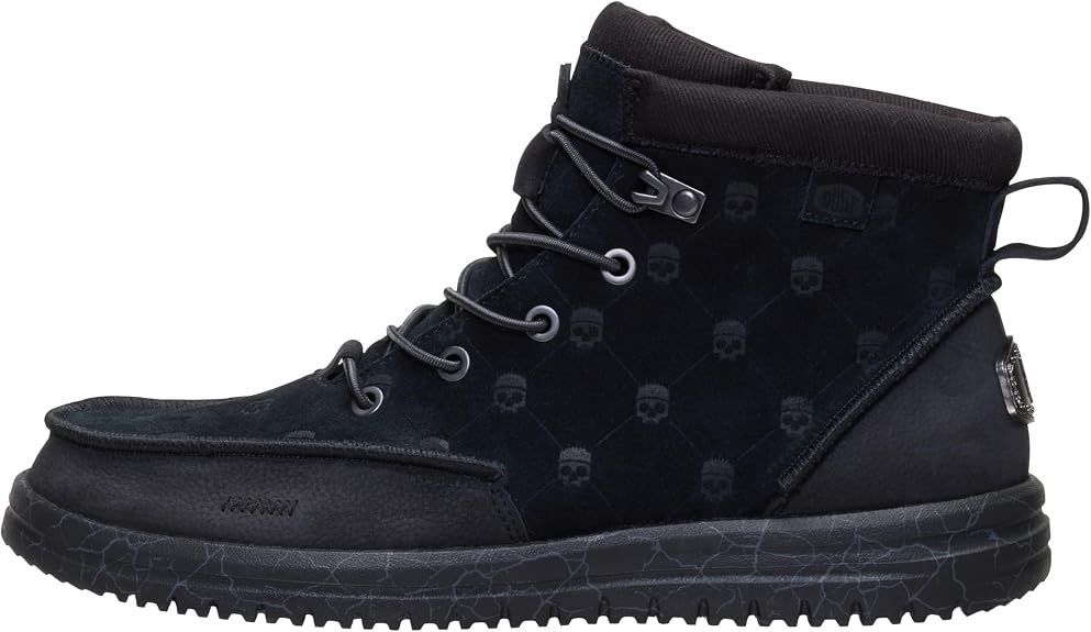 HEYDUDE Men's Jelly Roll Bradley Suede Boot | Water Repellent Skull Print Easy On Casual Boot - sugar skull boots