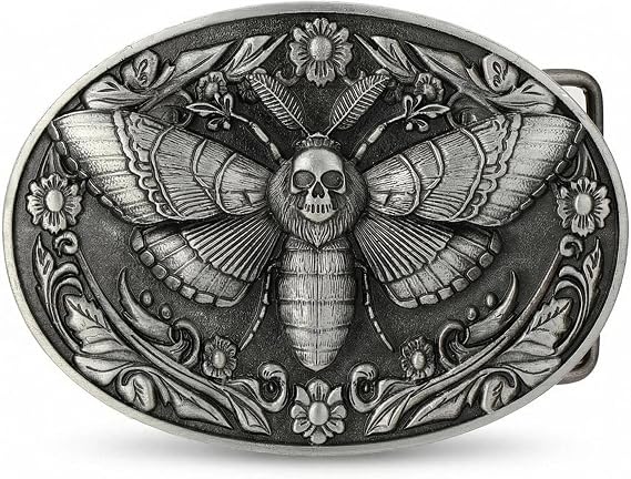 Vintage Western Belt Buckle for Women & Men,Extra Large Cool Belt Buckles - skull wallet