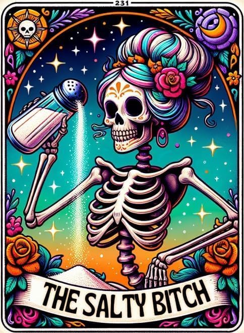 GOUOYANA Paint By Numbers Kit for Adults-Skull THE Salty Funny Canvas - skull painting