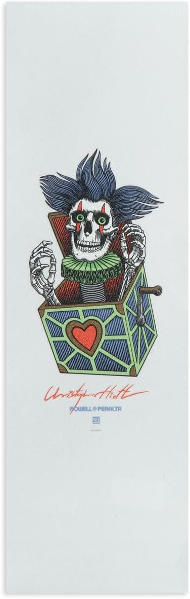 Chris Hiett Skull 10.5" Clear Skateboard Grip Tape by Powell Peralta - skull sticker