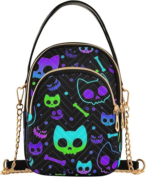 Small Crossbody Bags Shoulder Bag for Women,Lightweight Mini Cell Phone Cross Body Purse Quilted Handbag - sugar skull handbags for sale