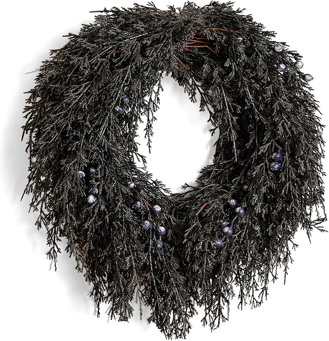 DN DECONATION Halloween Wreath for Front Door, Decorations for Outdoor - skull wreath