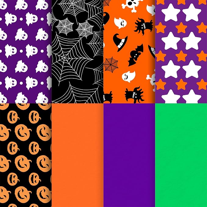 120 Sheets Halloween Tissue Paper, 19.7"×13.8" Purple Orange Green Tissue Paper Pumpkin Ghost Cobwebs Wrapping Boxes for Halloween Fall Holiday Decoration Gift Packing - skull toilet paper