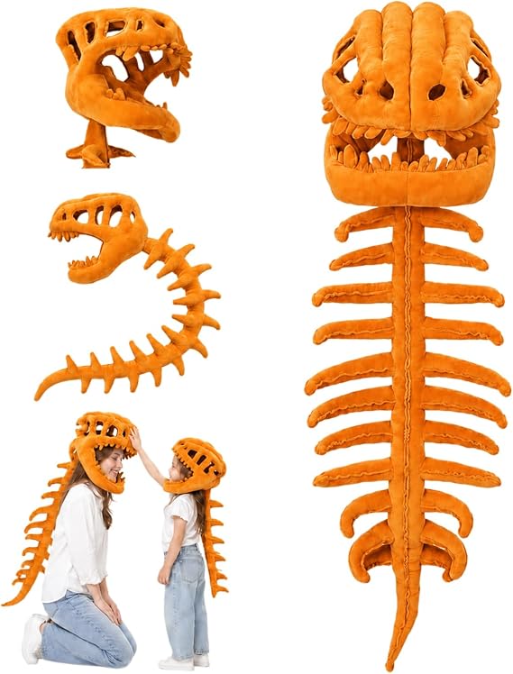 Sachie Dinosaur Skeleton Costume for Kids, Dinosaur Toys for Kids 5-7 3-5 - skeleton