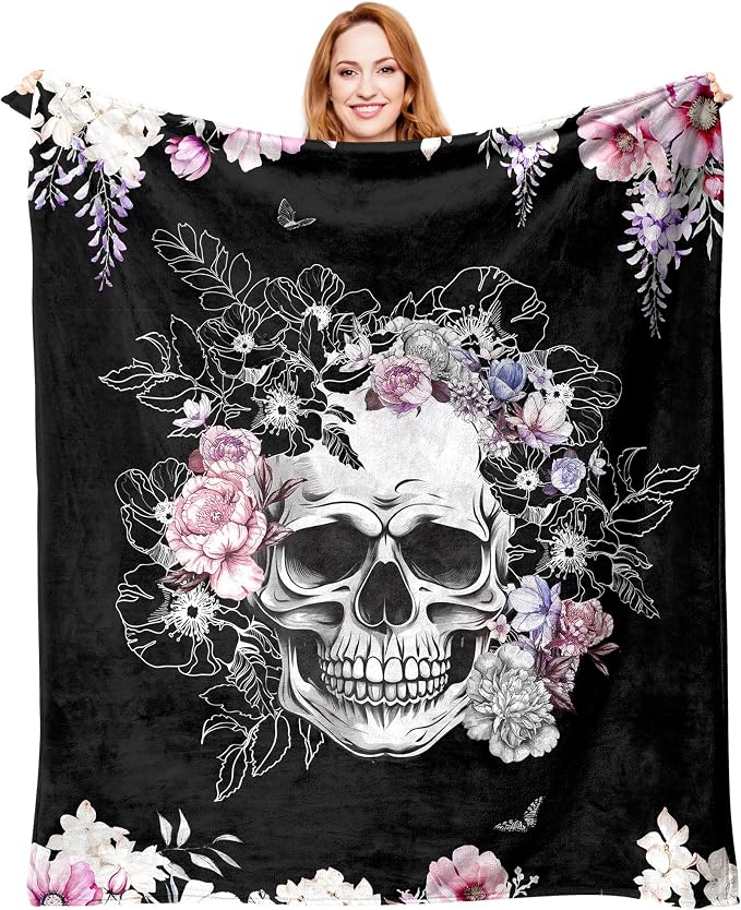 EliteOne Skull Blanket 50“x60 for Women Girls, Presents for Men
