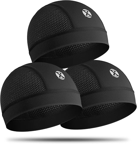 3-Pack Cooling Skull Cap Breathable Mesh Helmet Liner for Men Women - skull helmet
