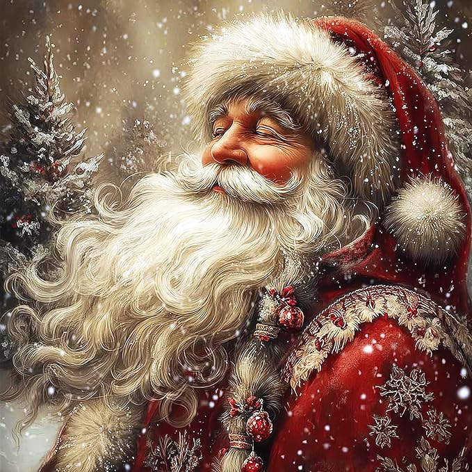 igoodom Santa Claus Diamond Art Kits for Adults, DIY Christmas Wall Decor - skull painting