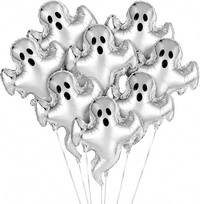 8Pcs Halloween Ghost Foil Balloons 26.3 * 20inch - skull inflatable