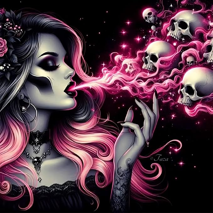 askkqtx Skull Diamond Art Kits for Adults 14x14 Inch - skull wall art