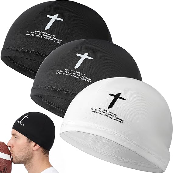 3 Pcs Cross Cooling Skull Cap for Men Women Football Skull Cap - skull hat