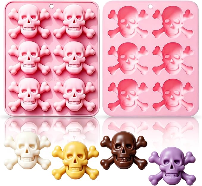 Skull Silicone Mold, Non-Stick Halloween Skull Chocolate Mold - skull ashtray