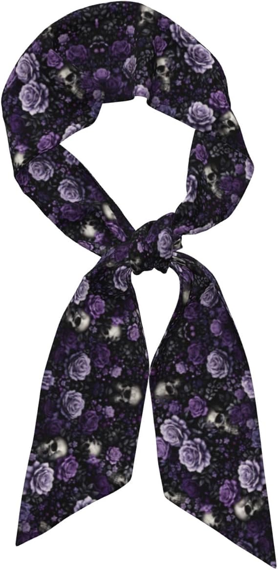 Purse Scarf Handbags Fashion Scarfs Bags Band Hair Neck Scarves Silky Long Thin Satin Headscarf for Women - sugar skull handbags for sale