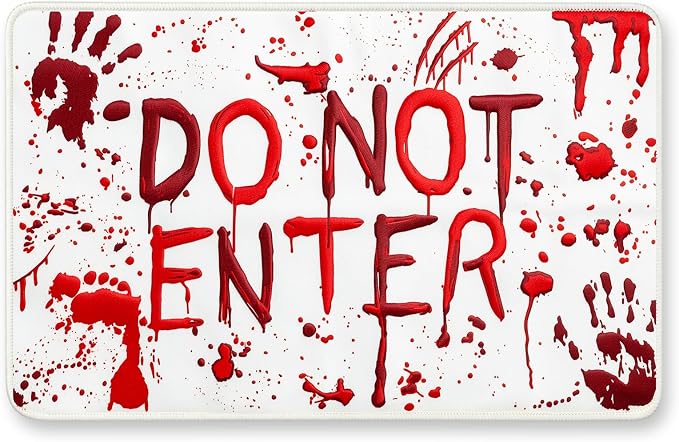 Halloween Bloody Horror Style Decorative Bath Mat, Do Not Enter