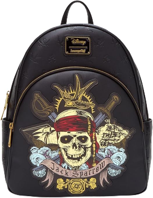 Loungefly Disney Pirates of the Caribbean Jack Sparrow Skull Mini Backpack - BoxLunch Exclusive MULTI NONE - skull backpack