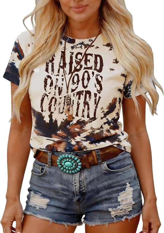 Western Shirts for Women Vintage Cowboy Cowgirl T-Shirts Long Live Cow Skull Graphic Tee Tops Country Rodeo Outfit - skull tshirt