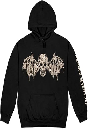 Avenged Sevenfold Unisex Adult Avenged Sevenfold Official Merch Winged Skull Hoodie