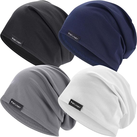 Cooling Skull Caps, Moisture Wicking Slouchy Beanie Elastic Helmet Liner - skull helmet