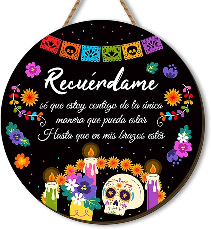 Dia De Los Muertos Wreath 11.8×11.8 Inch Day of The Dead Home Party Decor - skull wreath