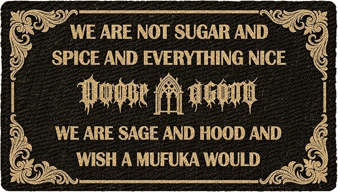 Sage and Hood Doormat Funny Welcome Door Mats 30x17 Inch - skull door mat