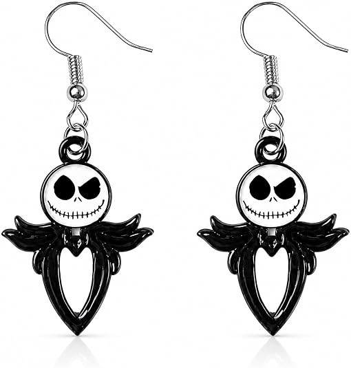 Halloween Earrings for Women Nightmare Before Holiday Christmas Earrings - skeleton