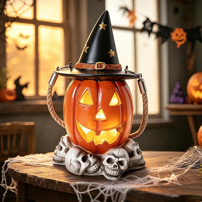 Halloween Decorations Hanging Pumpkin Lantern – LED Lighted Pumpkin