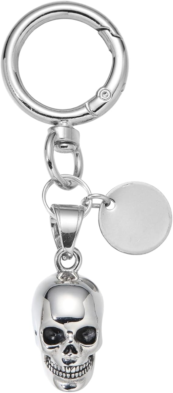 Gothic Keychain Goth Keychain Vintage Gothic Bag Charms Punk Purse Charms for Handbags Wallet Gift DIY Decoration - skull wallet