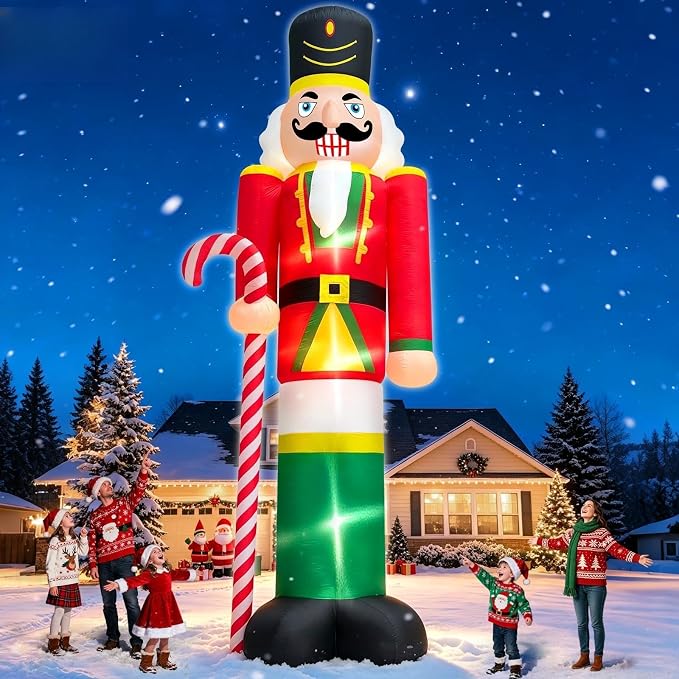 20 FT Giant Christmas Decorations Outdoor Inflatable Nutcracker Soldier - skull inflatable