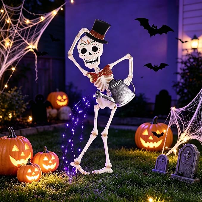 Adroiteet Halloween Decorations Outdoor Skeleton Yard Decor with Stakes - skeleton