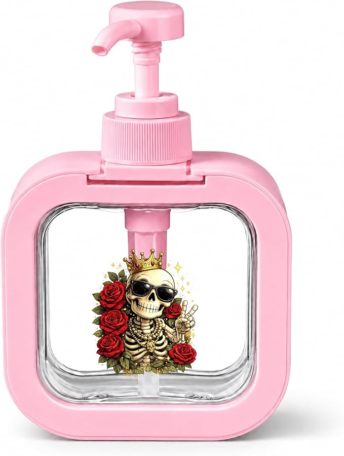 Skull Soap Dispenser 500ml Pump Bottle for Hand and Dish Soap - skull bottle