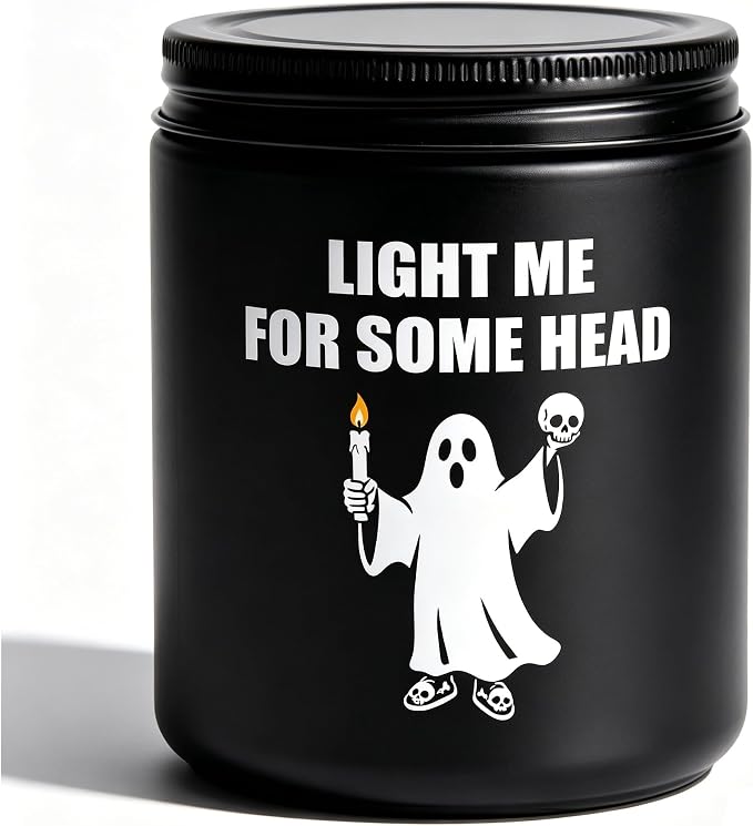 Coytlykne Halloween Skull Pattern Scented Soy Wax Candle, Black Decorative Candle, Scented Candle for Indoor Party Layout, Holiday Ornament and Gift Giving （Style A） - skull candle