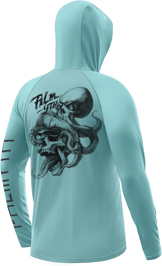 Palmyth Men's Fishing Hoodie Shirt UPF 50+ Quick-Dry Breathable Long Sleeve - skull sweatshirts