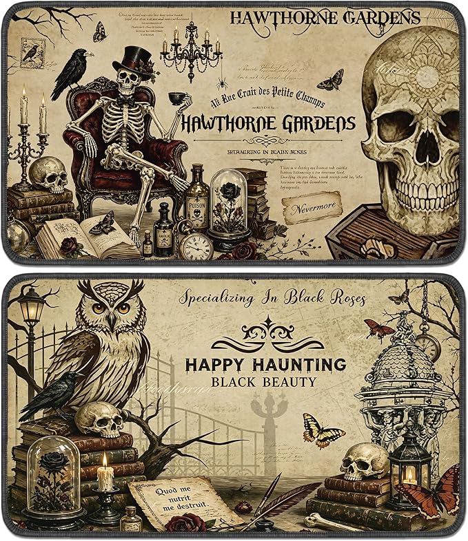 Romart Halloween Doormat, 16 x 28 Inch - skull door mat