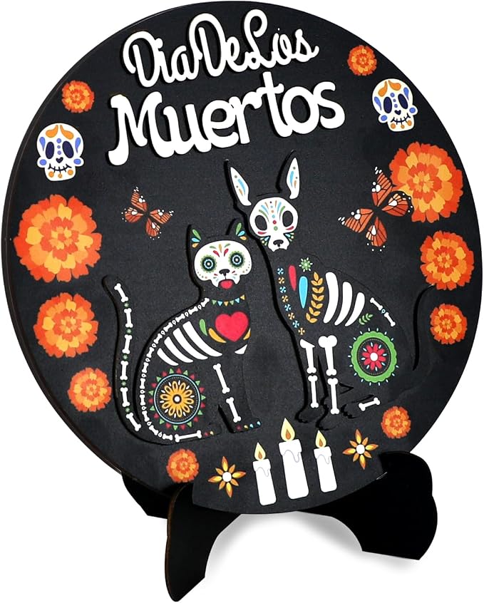 Día de los Muertos Decorations Day of the Dead Pet Ofrenda Altar Decor Kit - skull plate