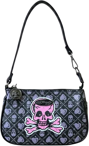 ED HARDY Women's Wristlet with Versatile Strap - sugar skull handbags for sale