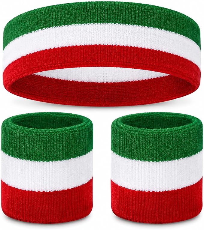 Headband & Wristband Set | Martial Arts Head Band & Wrist Bands | Wrestlers Gym Head Bands | Karate Headwear | 1 Headband/2 Wristbands - skull headband