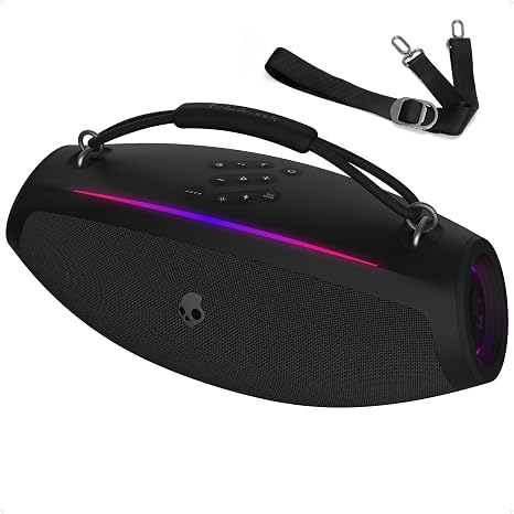 Skullcandy Barrel 2 Bluetooth Boombox Speaker with LED Lights, 12H Batttery